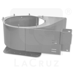 355847 - Lower fan case right Grégoire G8, G2 - stainless steel